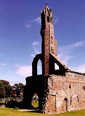 St. Andrews Cemetary Cathedral Tower - St. Andrews, Scotland - 1 August 1997 13-7445